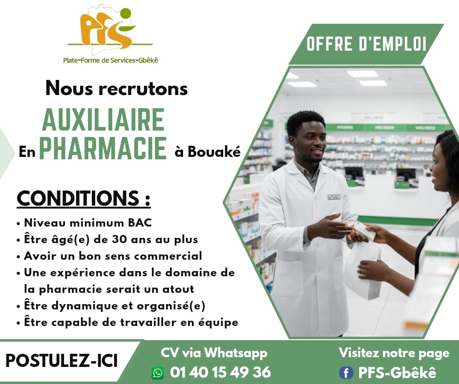 AUXILIAIRE EN PHARMACIE